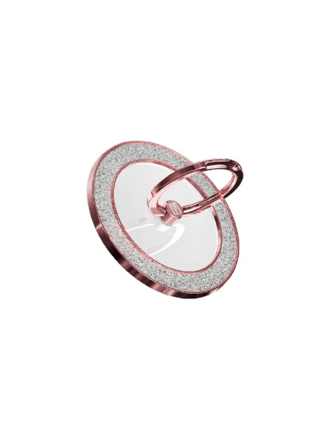 LEVELO Nova Glitter Magsafe Phone Ring Holder - Rose Gold - Image 2